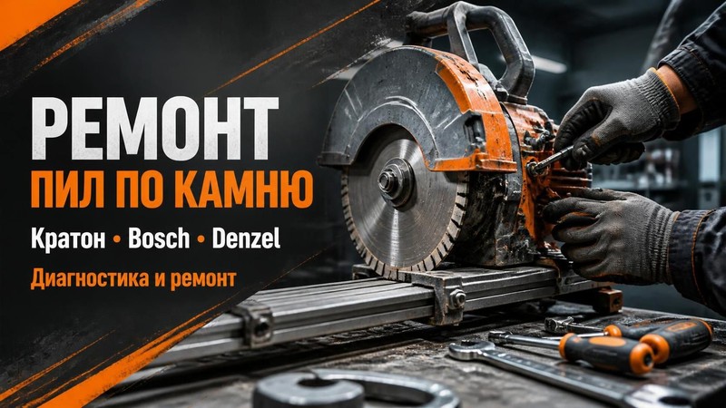 Ремонт пил по камню Кратон, Bosch, Denzel