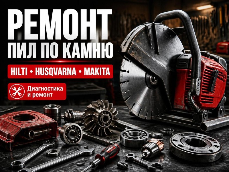 Ремонт пил по камню HILTI, Husqvarna, Makita