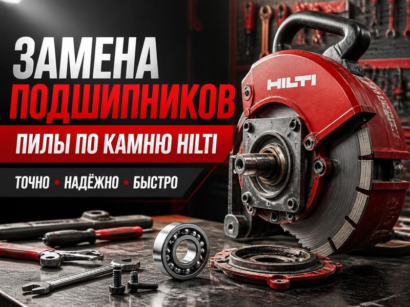Замена подшипников пилы по камню HILTI