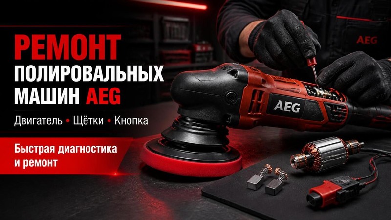 Ремонт полировальной машины Aeg: двигатель, щётки, кнопка — Алексей, фото