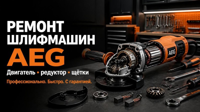 Ремонт шлифмашины Aeg: двигатель, редуктор, щётки — Дмитрий, фото