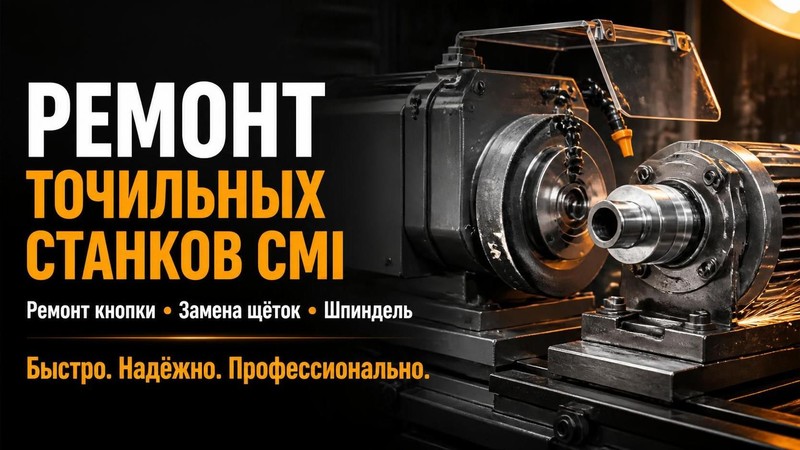 Ремонт точильных станков CMI: ремонт кнопки, замена щёток, шпиндель — Андрей, фото