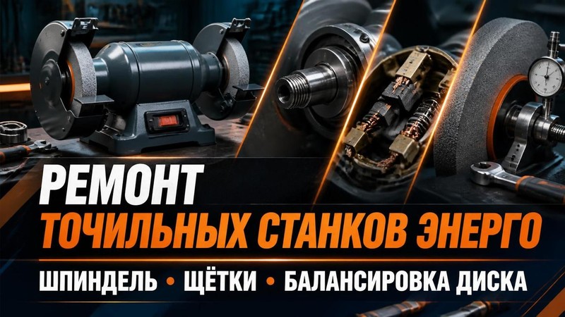 Ремонт точильных станков ЭНЕРГО: шпиндель, щётки, балансировка диска — Дмитрий, фото