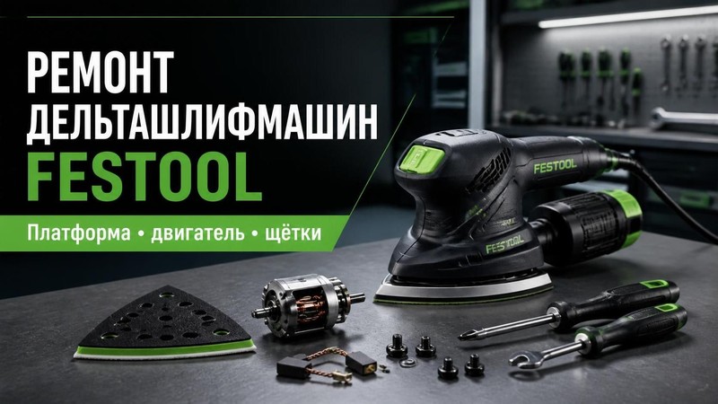 Ремонт дельташлифмашины FESTOOL: платформа, двигатель, щётки — Алексей, фото