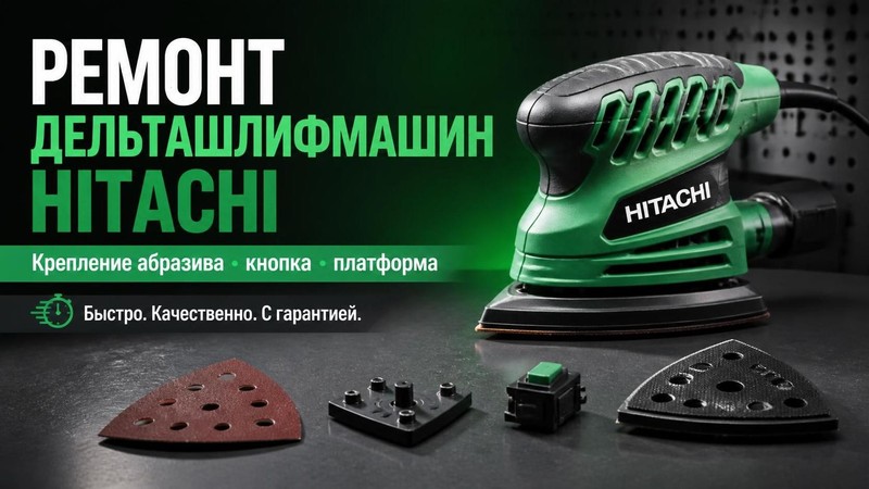Ремонт дельташлифмашины Hitachi: крепление абразива, кнопка, платформа — Андрей, фото