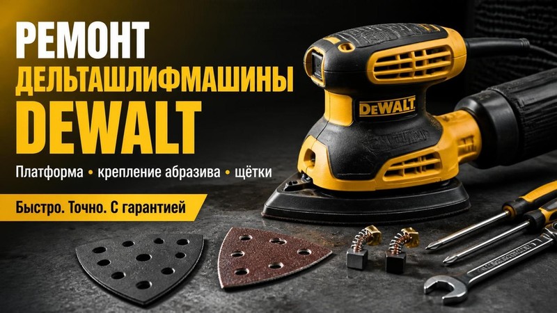 Ремонт дельташлифмашины DEWALT: платформа, крепление абразива, щётки — Николай, фото