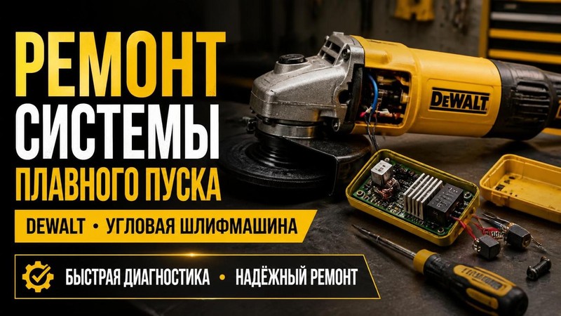 Ремонт системы плавного пуска DEWALT в угловой шлифмашине — Николай, фото