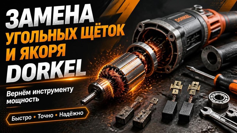 Замена угольных щёток и якоря DORKEL — Михаил, фото