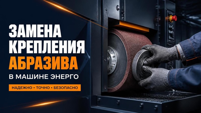 Замена крепления абразива в машине ЭНЕРГО