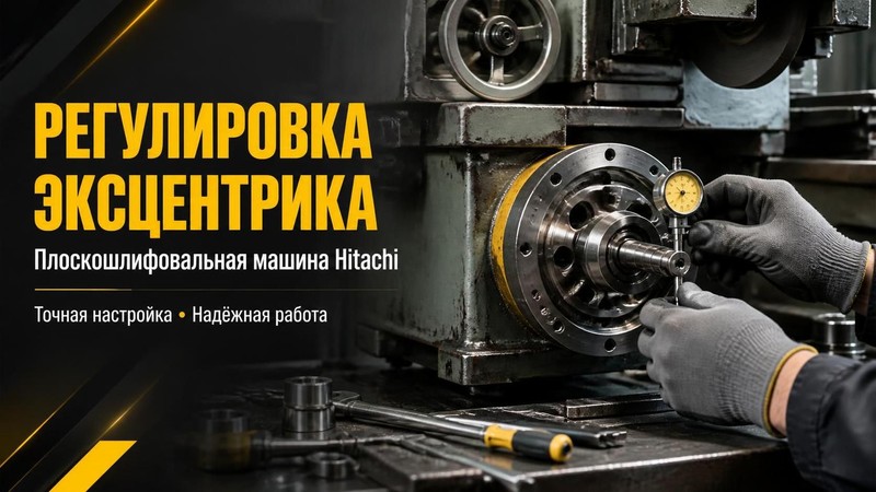 Регулировка эксцентрика плоскошлифовальной машины Hitachi