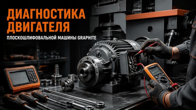 Диагностика двигателя плоскошлифовальной машины GRAPHITE