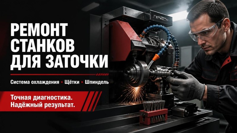 Ремонт станков для заточки RedVerg: система охлаждения, щётки, шпиндель