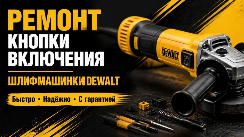 Ремонт кнопки включения шлифмашинки DEWALT