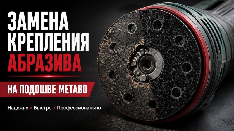 Замена крепления абразива на подошве METABO