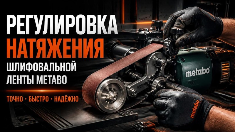 Регулировка натяжения шлифовальной ленты METABO
