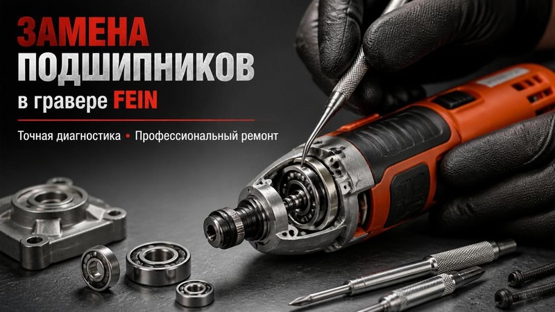 Замена подшипников в гравере FEIN