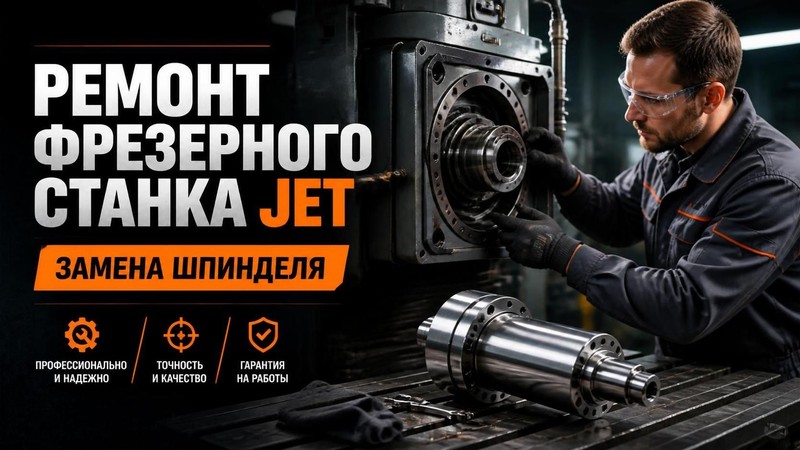 Ремонт фрезерного станка Jet: замена шпинделя