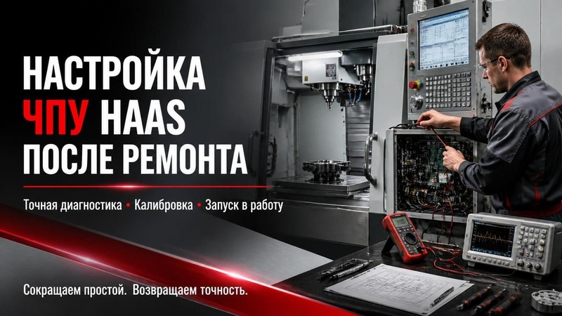 Настройка системы ЧПУ Haas Automation после ремонта