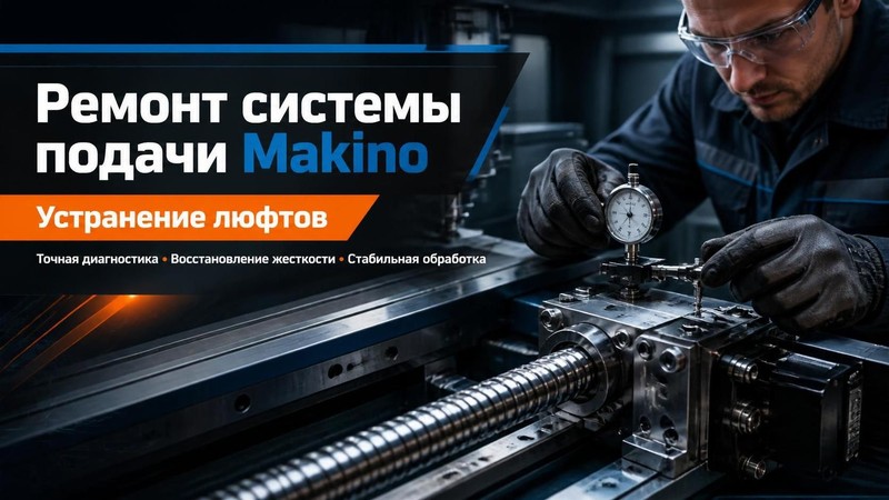 Ремонт системы подачи Makino: устранение люфтов
