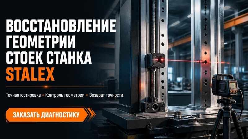 Восстановление геометрии стоек станка Stalex