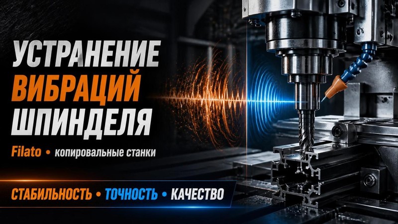 Устранение вибраций шпинделя Filato на копировальном станке