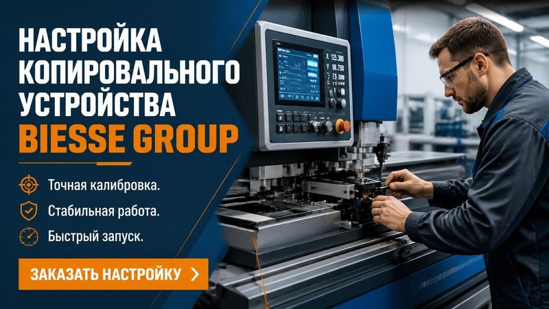 Настройка копировального устройства Biesse Group