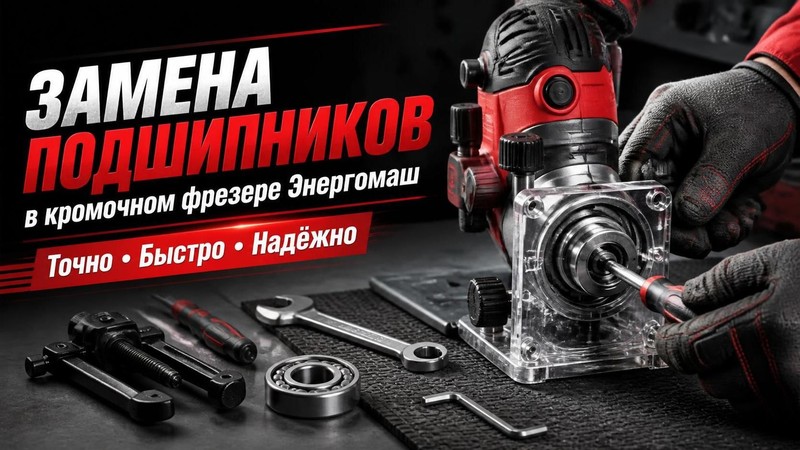 Замена подшипников в кромочном фрезере Энергомаш