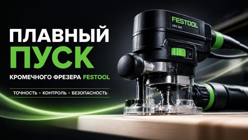 Плавный пуск кромочного фрезера FESTOOL