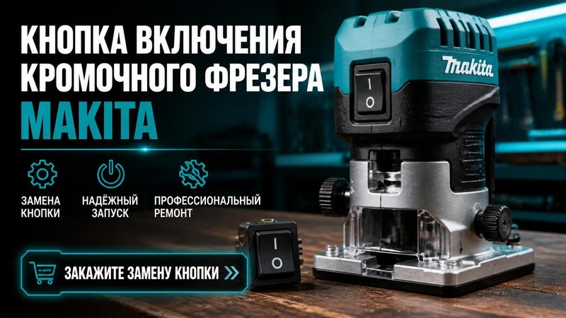 Кнопка включения кромочного фрезера Makita