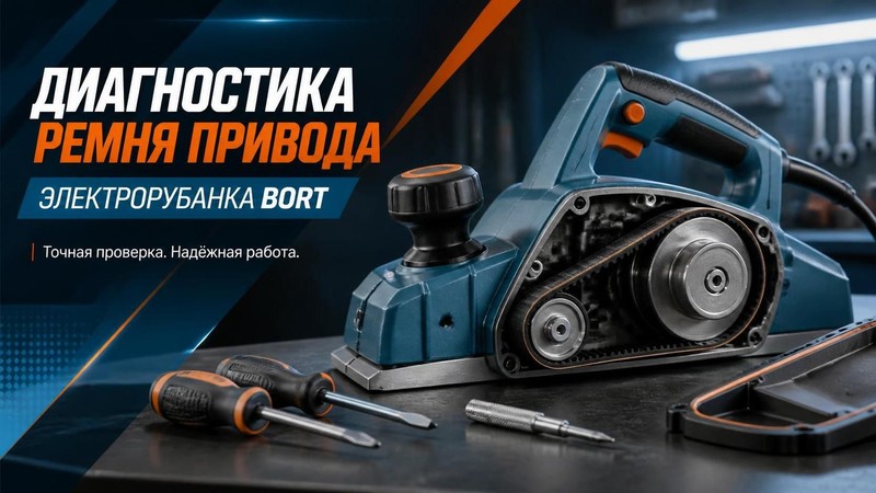 Диагностика ремня привода электрорубанка BORT