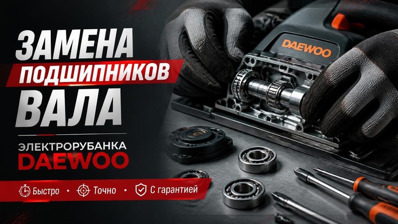 Замена подшипников вала электрорубанка DAEWOO