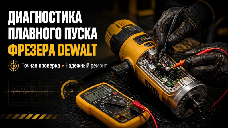 Диагностика плавного пуска фрезера DEWALT