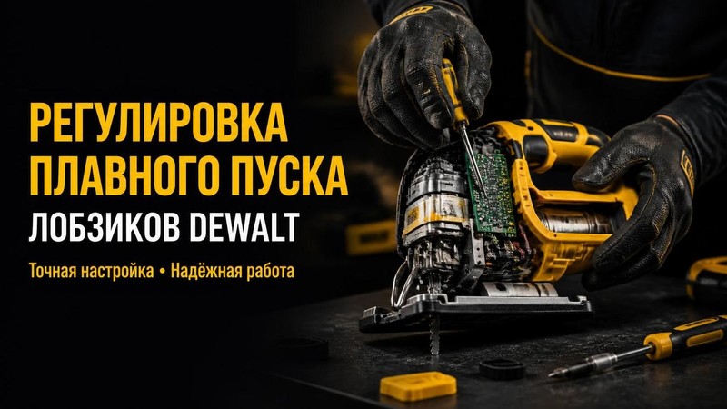 Регулировка плавного пуска лобзика DEWALT