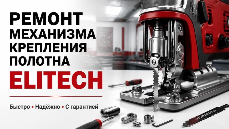 Ремонт механизма крепления полотна Elitech