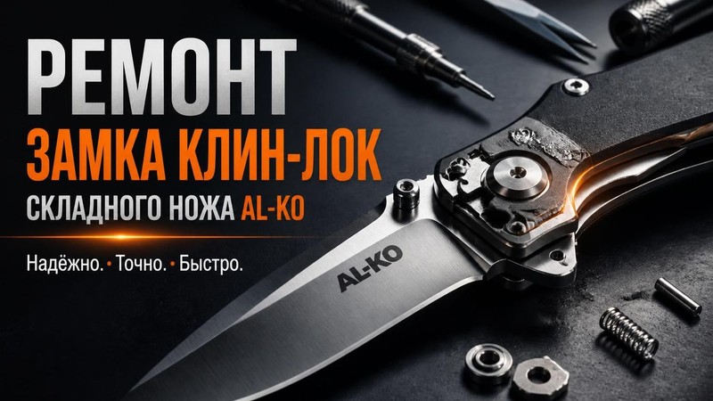 Ремонт замка клин-лок складного ножа AL-KO
