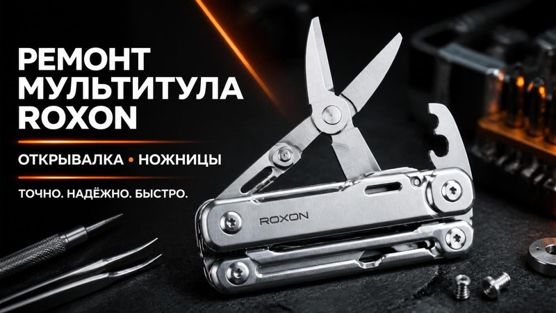 Ремонт открывалки и ножниц на мультитуле Roxon