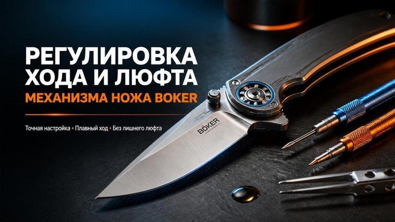 Регулировка хода и люфта механизма ножа Boker