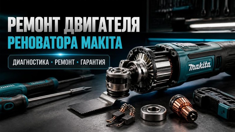 Ремонт двигателя реноватора Makita