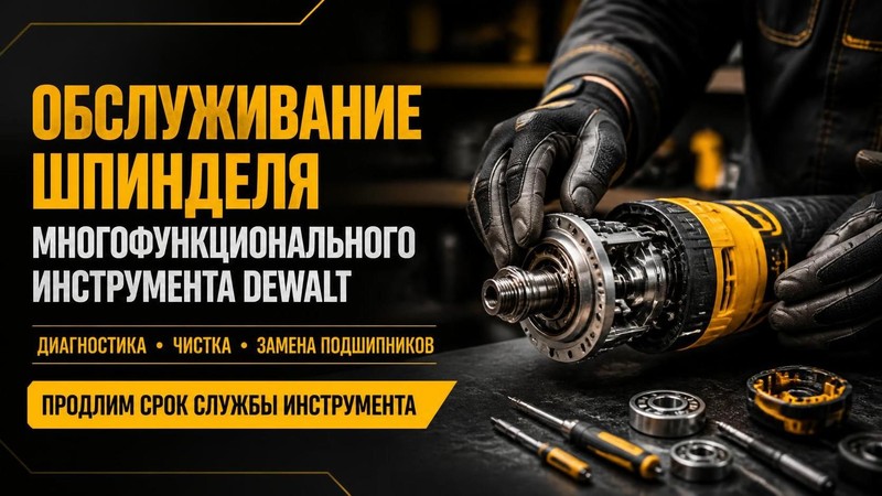 Обслуживание шпинделя многофункционального инструмента DEWALT