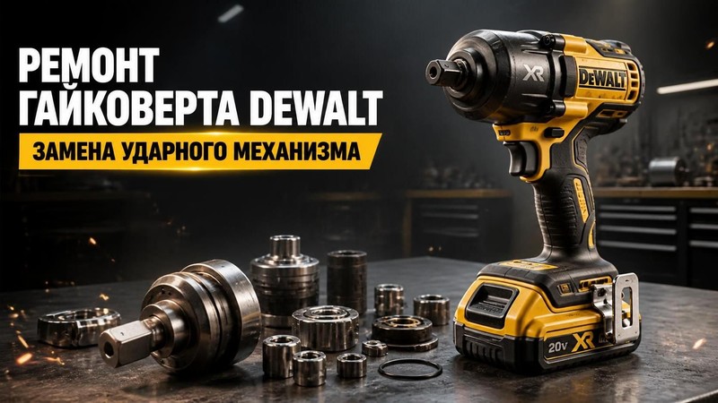 Ремонт гайковерта DEWALT: замена ударного механизма