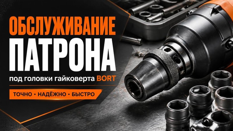 Обслуживание патрона под головки гайковерта BORT