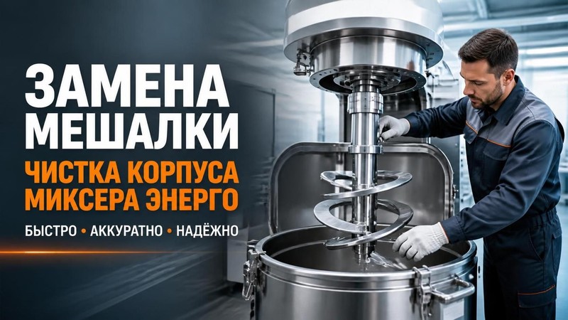 Замена мешалки и чистка корпуса миксера ЭНЕРГО