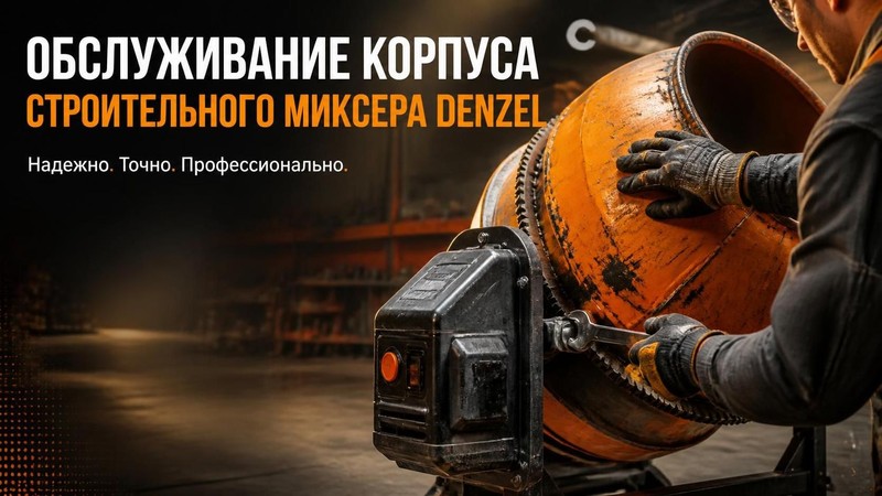Обслуживание корпуса строительного миксера Denzel