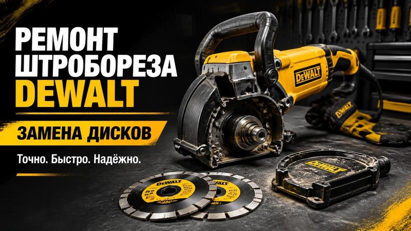 Ремонт штробореза DEWALT: замена дисков