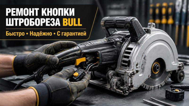 Ремонт кнопки штробореза BULL