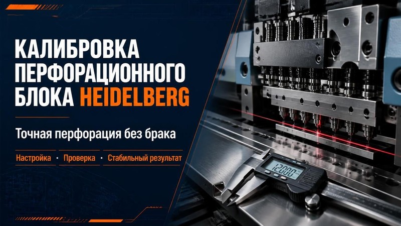 Калибровка перфорационного блока Heidelberg для точной перфорации