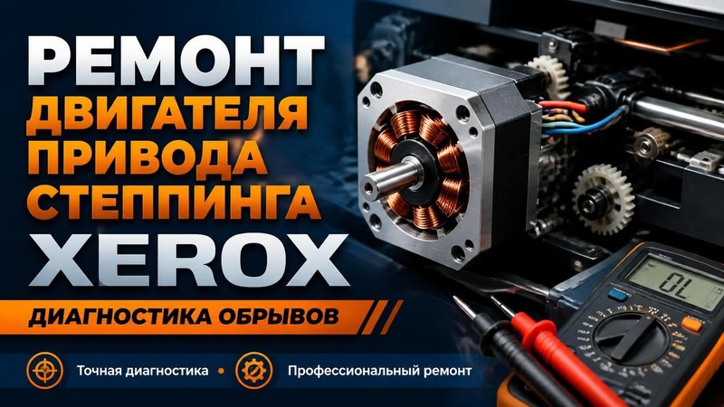 Ремонт двигателя привода степпинга Xerox: диагностика обрывов
