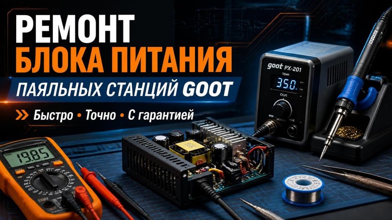 Ремонт блока питания паяльной станции GOOT