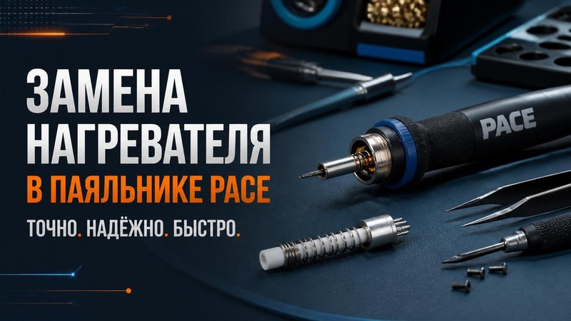 Замена нагревателя в паяльнике PACE