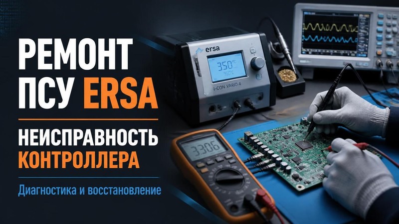 Ремонт ПСУ ERSA: неисправность контроллера